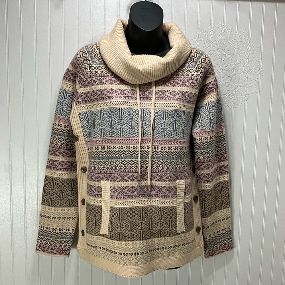 COCO Y CLUB Cowl Neck Sweater